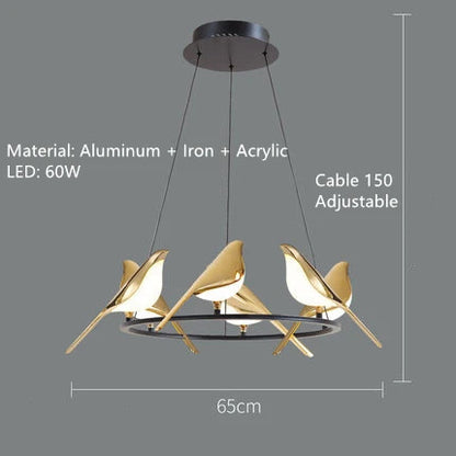 Nomi Chandelier birds chandelier Restaurant kitchen postmodern Decoration lustre design