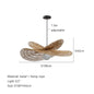 Wabi Sabi Rattan Chandelier Retro LED Weaving Pendant Lamp