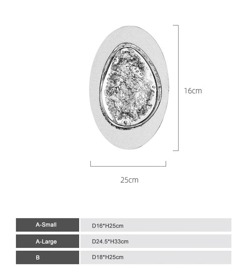 Platinum Art Wall Lamp Modern Creative Design Pebble Corridor wall lighting LED