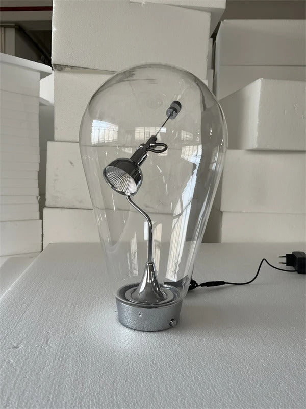 Italian Vintage Dimmable Table Lamp Rotary Glass Desk Light