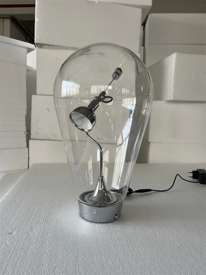 Italian Vintage Dimmable Table Lamp Rotary Glass Desk Light