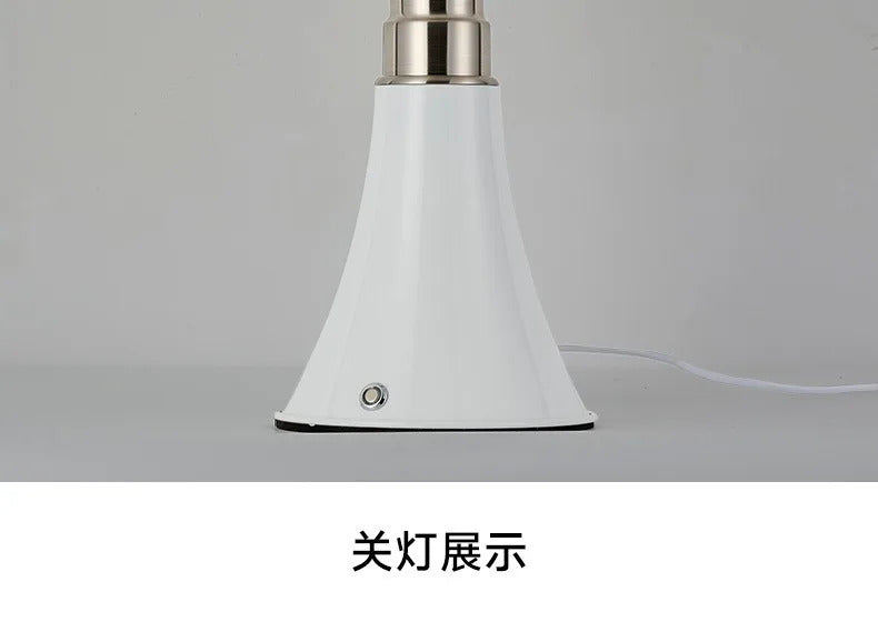 Italy Designer Wrought Iron LED Table Lamps White Petal Glass Lampshade Bauhaus Living Room Bedroom Restaurant Office Desk Light