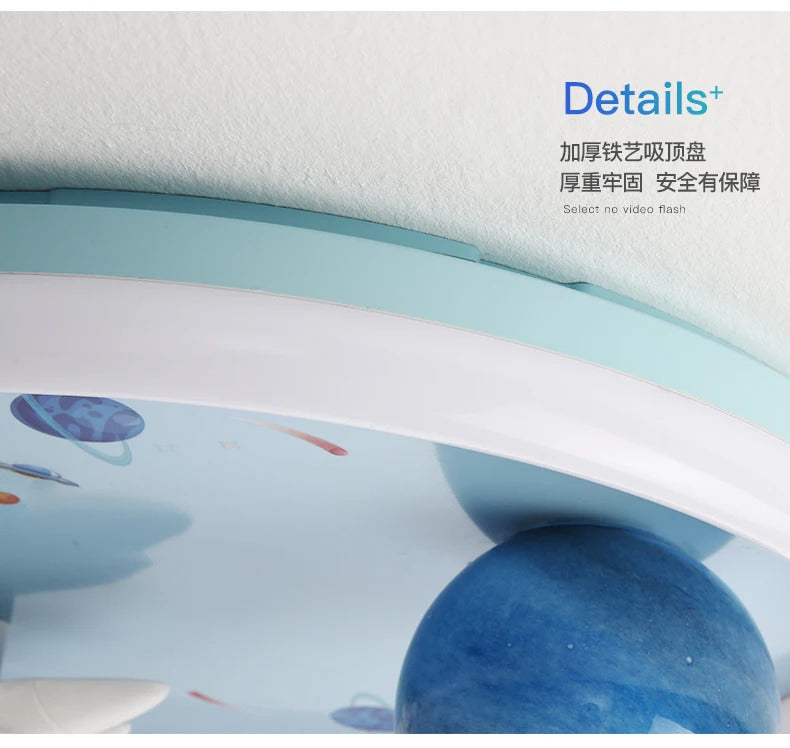 Modern Kids Room Ceiling Fan Light Cartoon Moon Astronaut children bedroom hanging Light