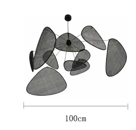 Rattan chandelier Wicker Suspension lamp