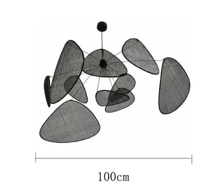 Rattan chandelier Wicker Suspension lamp