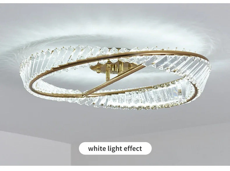 Luxury Crystal Ceiling Lamp Living Room Bedroom Lamp
