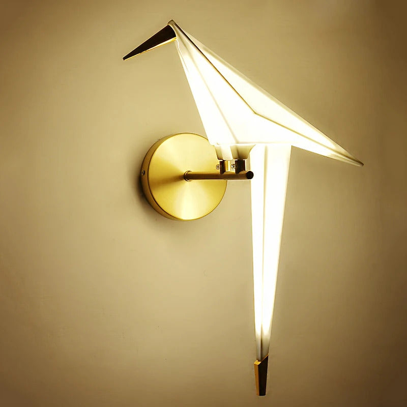 Perch Light table Lamp Led Designer Gold Origami Bird Standing Lamps For Living Room Creative Art Deco Safaside Corner Lamp