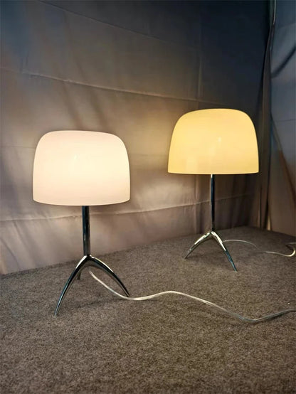 Nordic modern colorful glass lampshade three legged LED desk lamp suitable for study bedroom living room