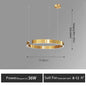 Nordic Led Ring Chandelier Modern Design Rose Gold Black White and Gold Lamp