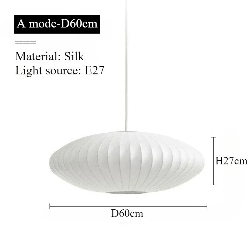 Japanese pendant light white design minimalist lamp Silk Cloth Light Clothing nelson lamp Shop Cloth loft lantern pendant lamp