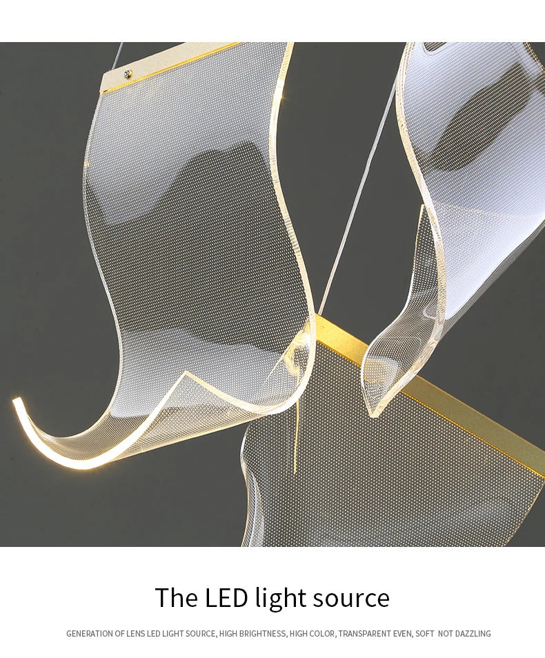 Rinkle Suspended Lights Modern Guide stairwell Chandelier