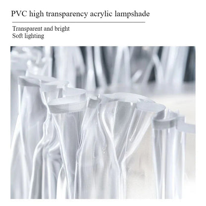 Accordéon Suspension pendant light LED pleated acrylic chandelier