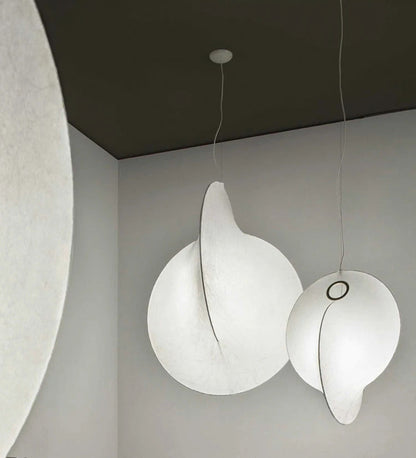 Overlap Suspension Lamp Nordic lamp minimalist creative silk white pendant light