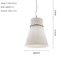 Wabi Sabi White Fabric Pendant Lamp Nordic Restaurant Decoration Cloth Chandelier