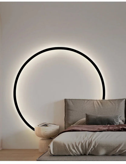 Nordic Minimalist Circle Background LED Wall Lamp Modern sofa background wall lights