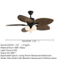 American Retro ceiling Fan Light European Mid-Century vintage Luxury chandelier Remote Fan