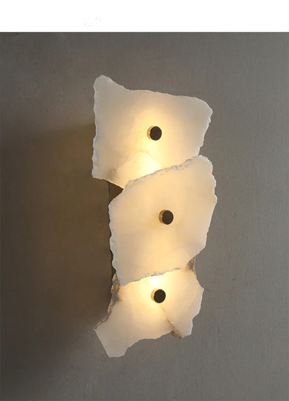 Natural Marble Luxury Wall Lamp Nordic Irregular stone Sconce light