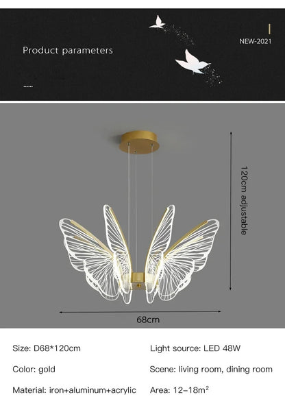 Butterfly Chandelier Bedroom kitchen island chandelier