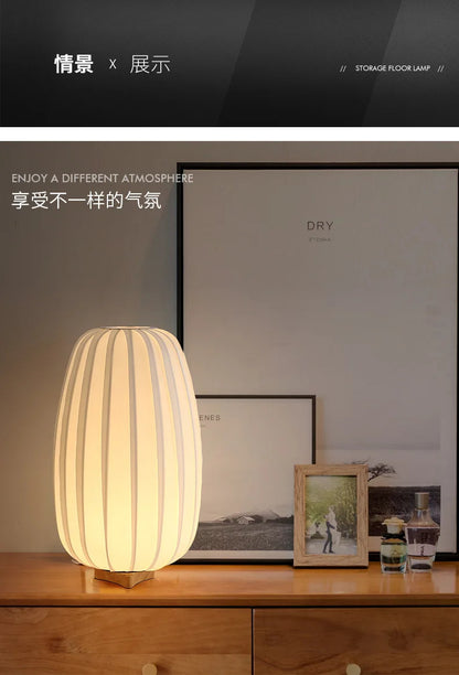 Nordic fabric table lamp, living room and study decorative table lamp, warm bedroom bedside decorative lamp