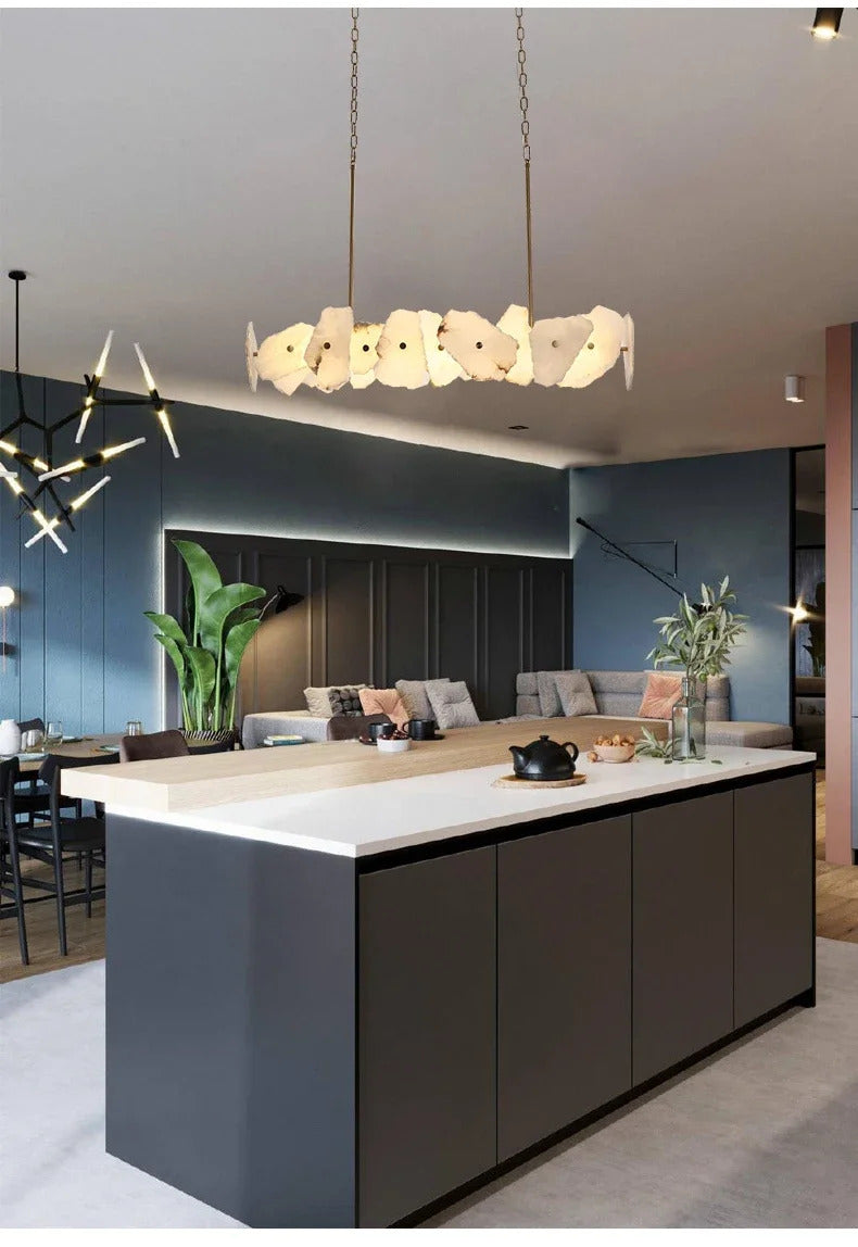 Natural Marble Luxury Wall Lamp Nordic Irregular stone Sconce light