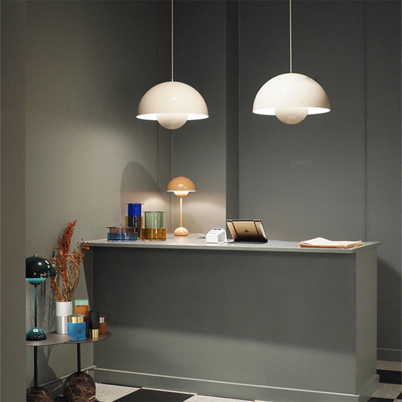 Denmark Designer Semicircular Flower Bud Pendant Lamp LED Lighting Luminaires