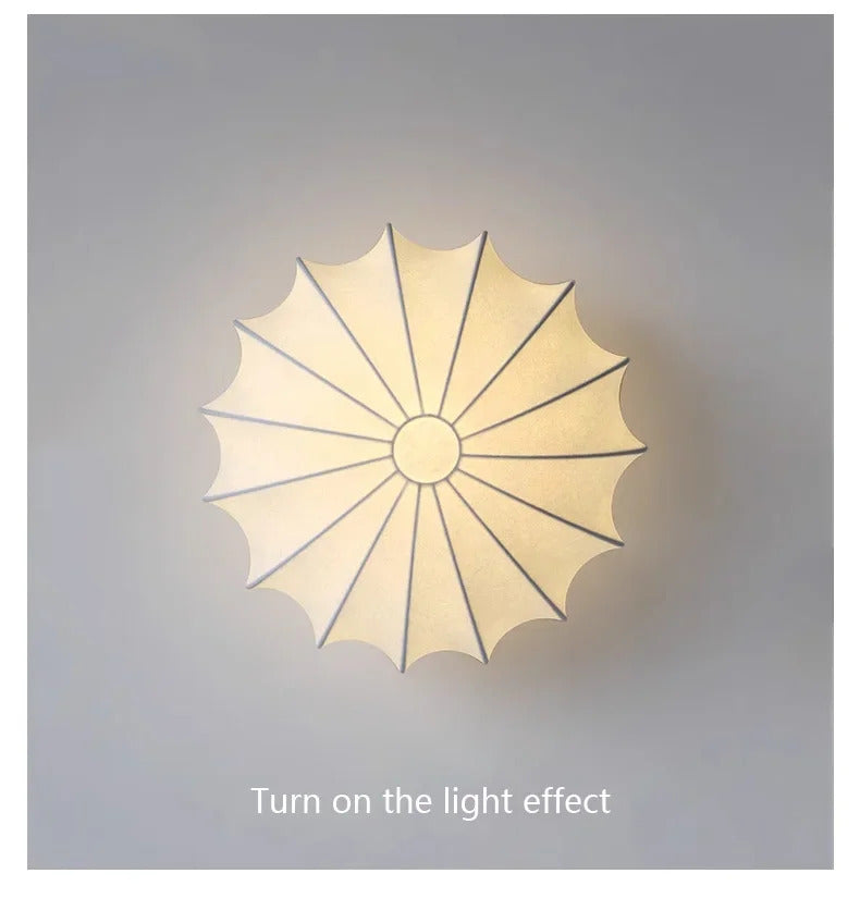 Wabi Sabi Silk Ceiling Lamps Living Room Bar Home Decor Lighting