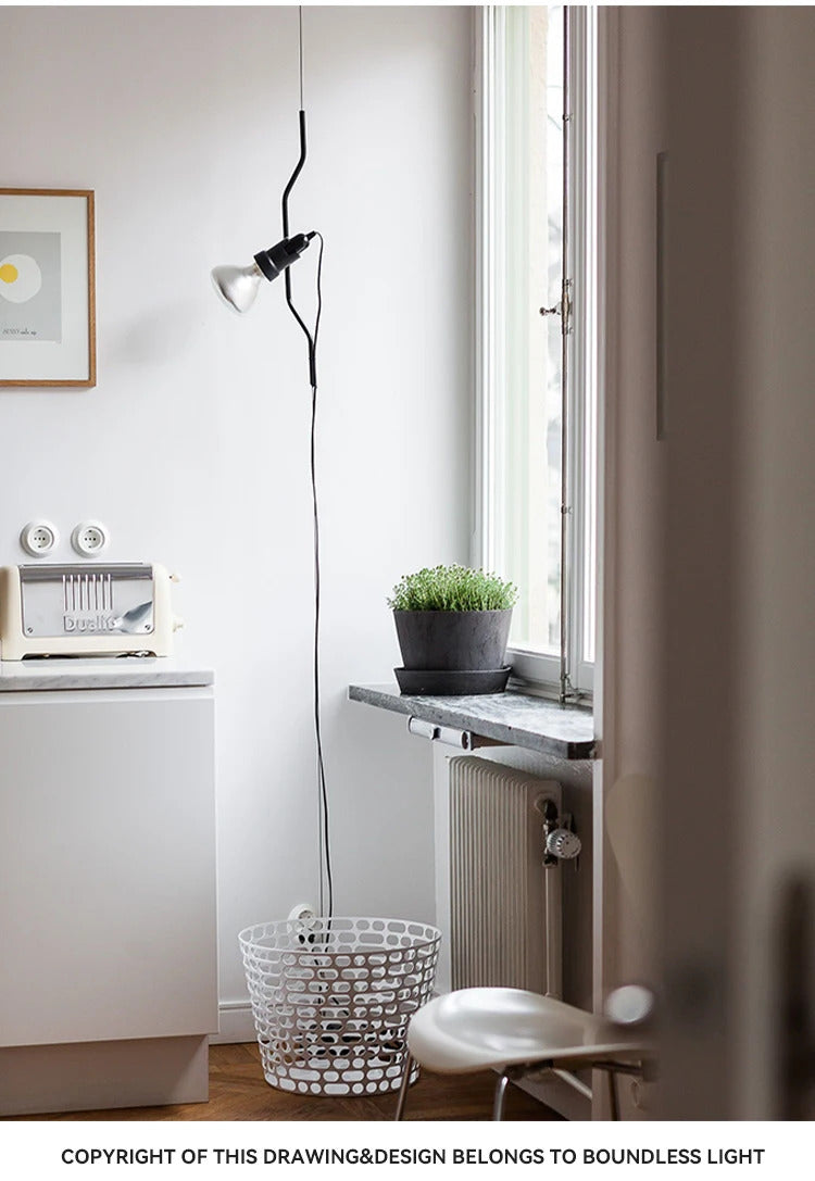 Italian Parentesi Pendant Lamp Modern Parlor Corner Lamp