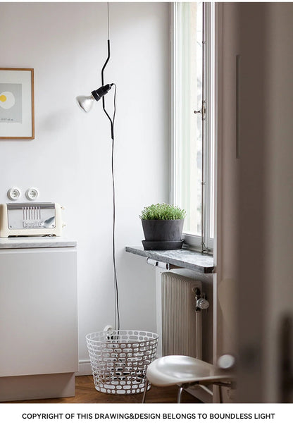 Italian Parentesi Pendant Lamp Modern Parlor Corner Lamp