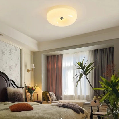 Cream Pudding Ceiling Lamp Bauhaus Glass Light Children's Room Bedroom Ceiling Lamp