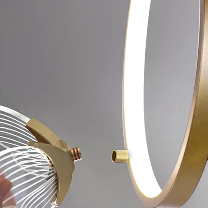 Nordic ring pendant light Acrylic butterfly lights Creative Gold luxury pendant light