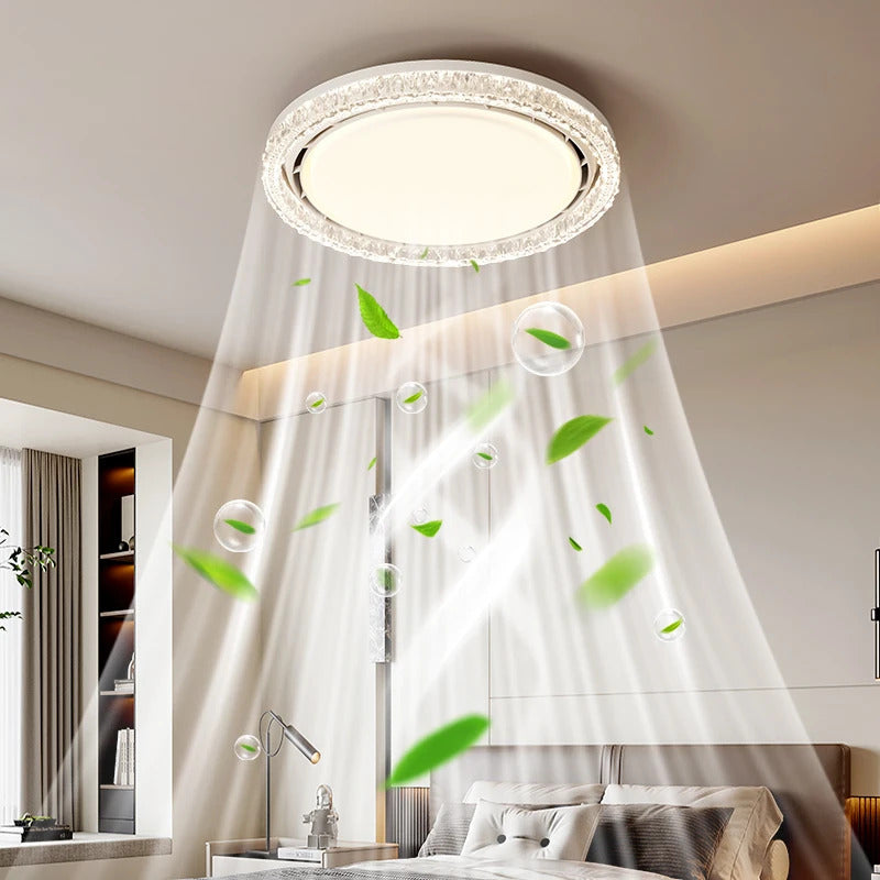 Light Luxury Bladeless Fan Light Modern Minimalist Creative Room Ceiling Light