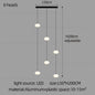 Modern villa Staircase Chandelier Nordic Oval String Ball Duplex Building LED pendant Light