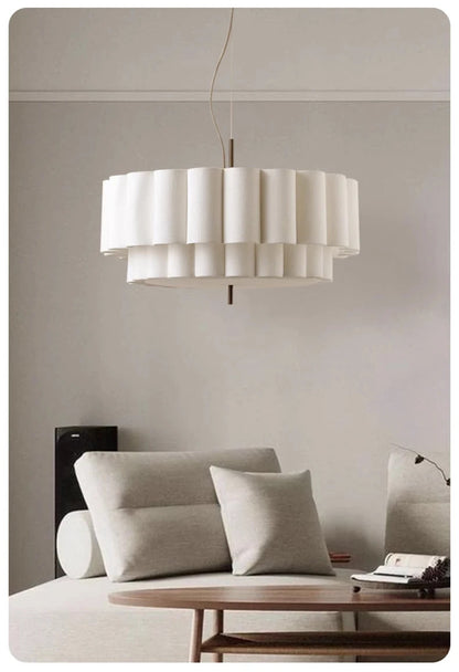 Nordic Minimalist Wabi Sabi Fabric Ceiling Chandelier Living Dining Room Bedroom Pendant Lights