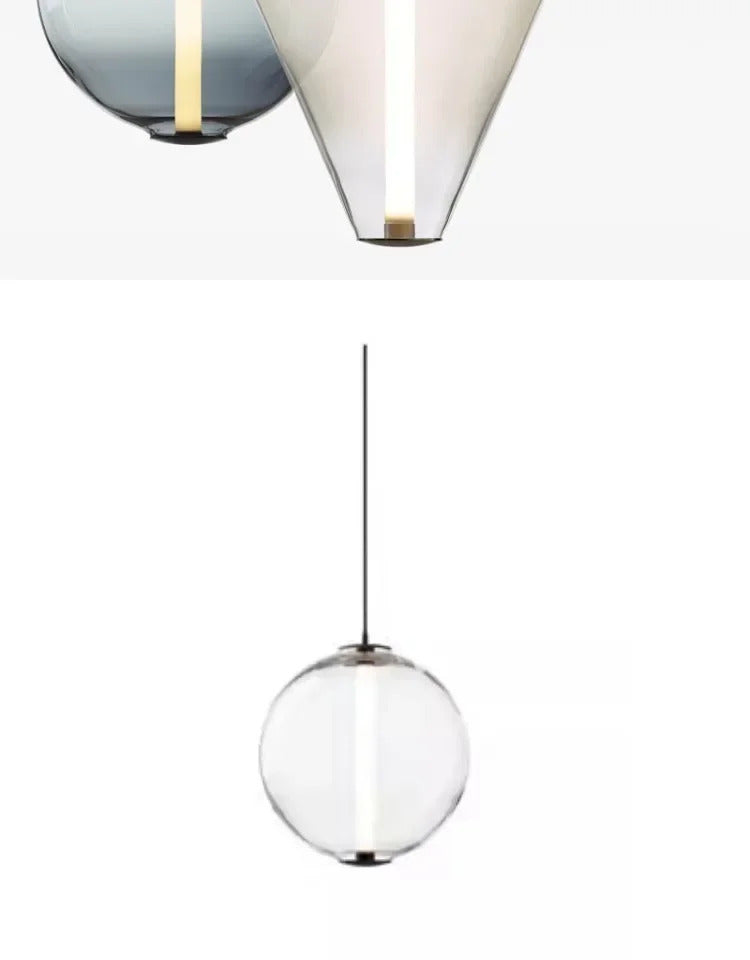 Nordic Minimalist Restaurant  LED Pendant Light Modern Designer Glass Pendant Light