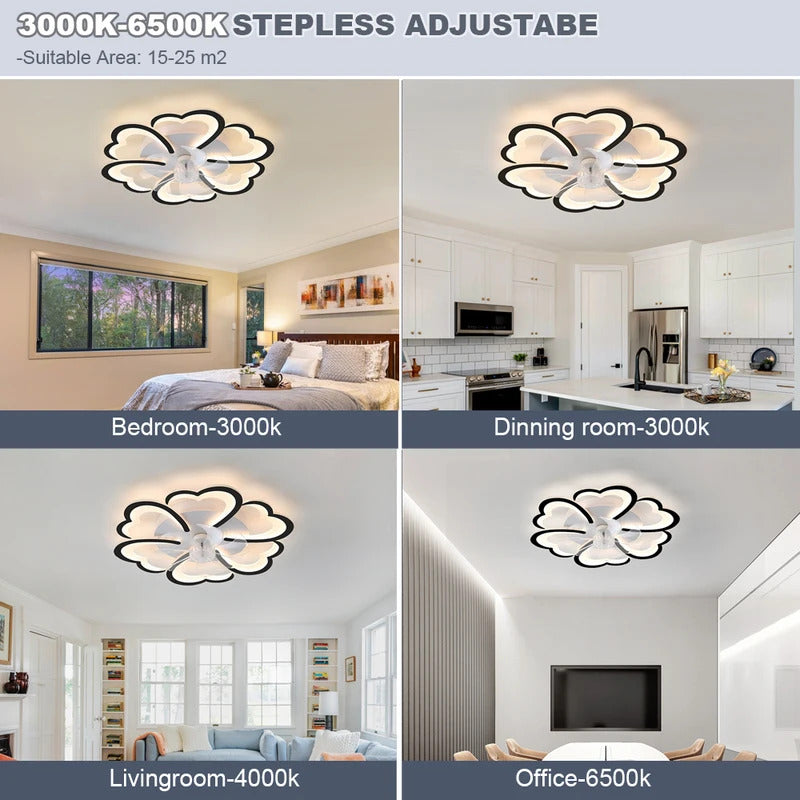 Living Room Ceiling Electric Fan Nordic Art Ceiling Fan Lamps