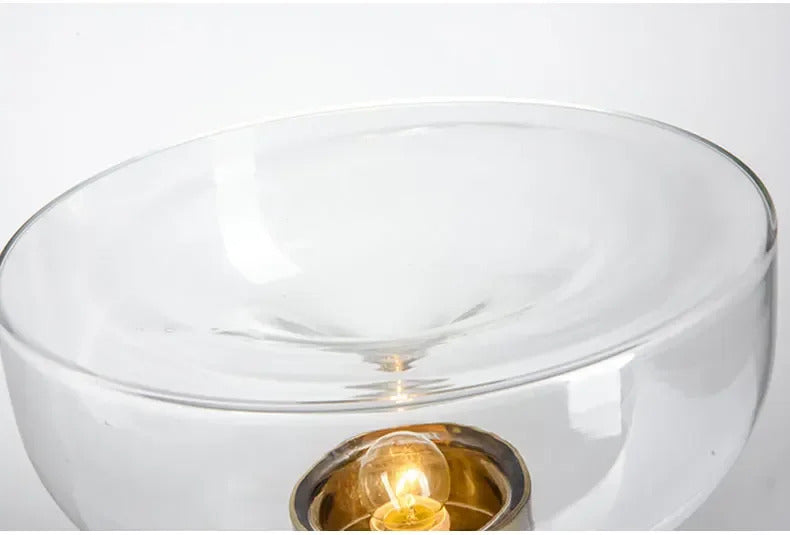 Modern Simple Bedside Table Lamp Nordic Light Luxury Radar Design Model Living Room Bedroom Bedside Light Glass Decorative LED