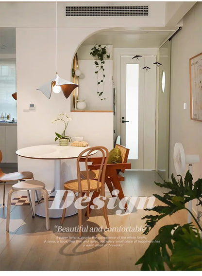 Candeeiro suspenso retro japonês de design exclusivo para restaurantes, mesa de jantar redonda moderna e minimalista, candeeiro suspenso artístico para balcão de bar. 