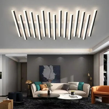 Art Fishbone Line Acrylic LED Ceiling Lamp Living Room Bedroom Lighting