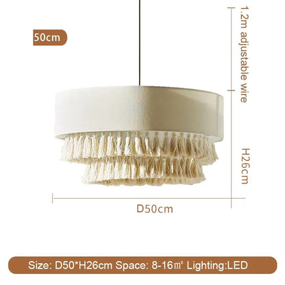 Bohemian Fabric Pendant Lamp Living Room Bedroom lighting