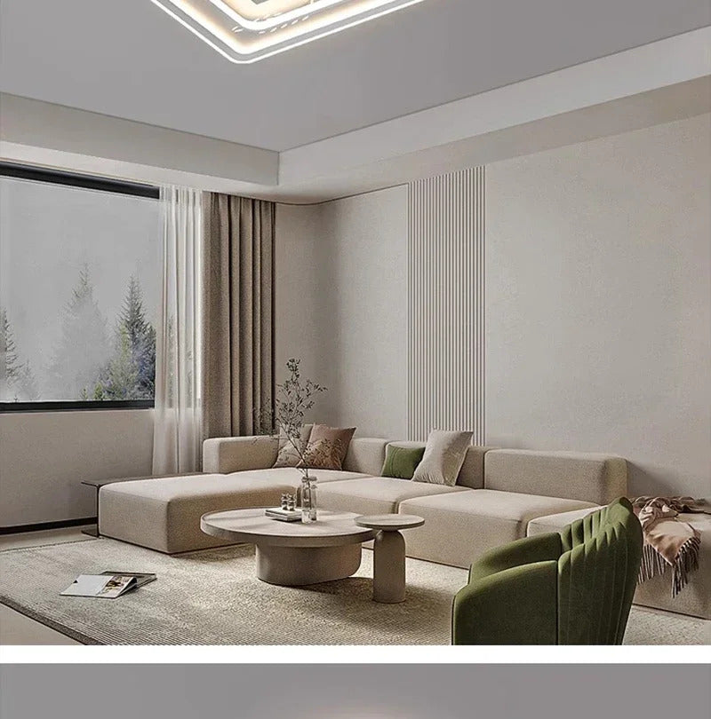 Invisible leafless LED ceiling fan light bedroom hotel remote control hanging lamp