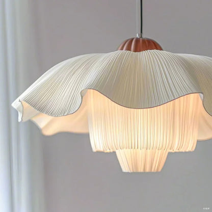 Nordic Petal Shaped French Chandelier Romantic Cream Style Pendant Lamp