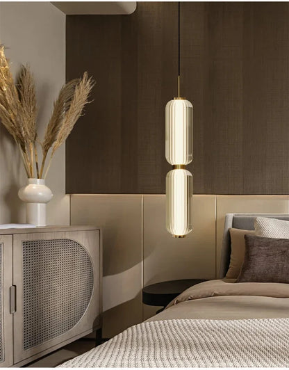 Nordic Glass Chandelier Hotel Living Room Chandelier High-grade Restaurant Staircase Combination Home decor Long Pendant Lights