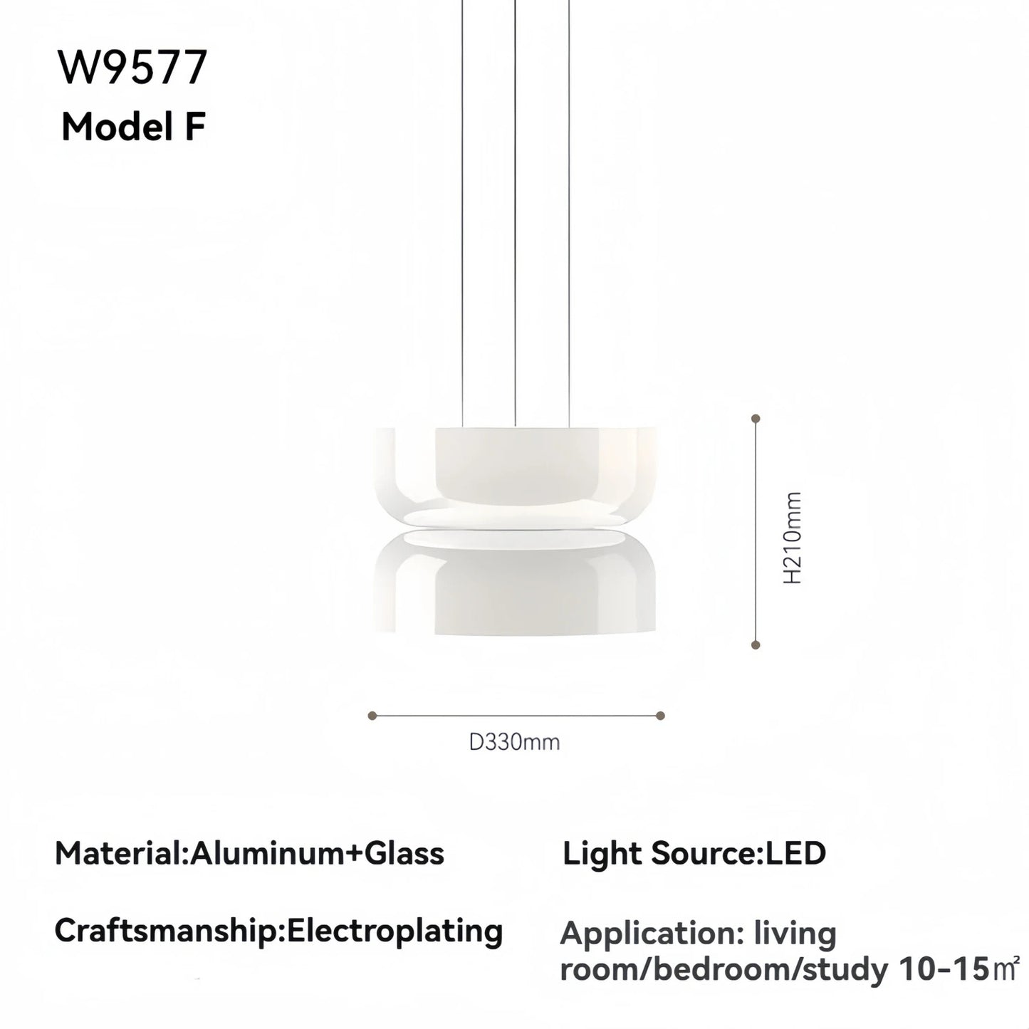 Pablo White Glass Shade Pendant Lights Desinger Nordic Led Bedside Lamp