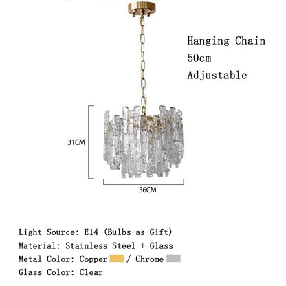 Modern Melting Ice Whiskey chandelier Italy Designer Luxury crystals Amber pendant lamps