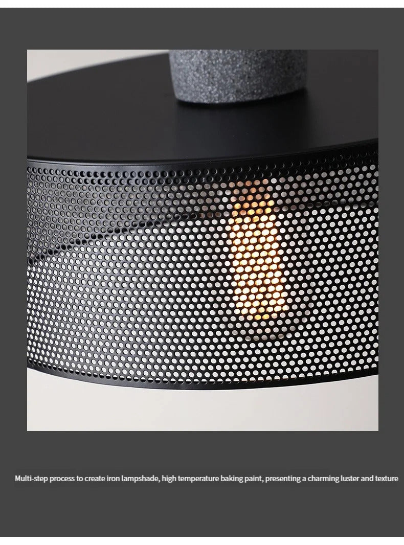 Industrial Concrete Pendant Light Home Decoration Chandelier Fixture Iron Shade Cement Hanging Lamp