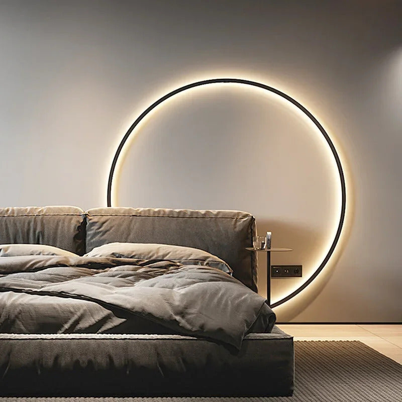 Nordic Minimalist Circle Background LED Wall Lamp Modern sofa background wall lights