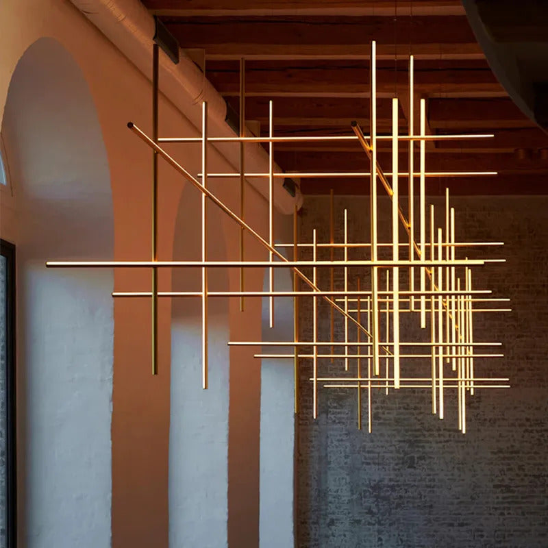 Coordinates Chandelier Modern LED Linear Ceiling Chandelier