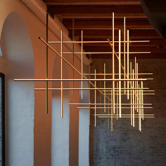 Coordinates Chandelier Modern LED Linear Ceiling Chandelier