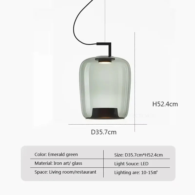 BROKIS DOUBLE Pendant light Nordic creative glass hanging lamp