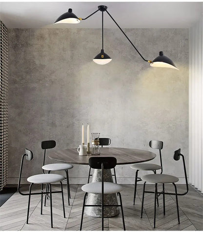 Designer Spider Serge Mouille Ceiling Lamp Black Industrial Ceiling Chandelier